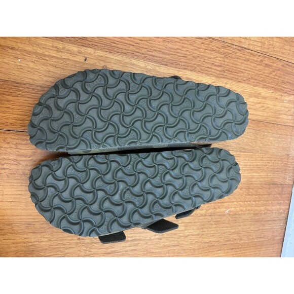 Size 38 7 Womens Birkenstock Milano Soft Footbed Sandals Support Camo Backstrap - Picture 4 of 5